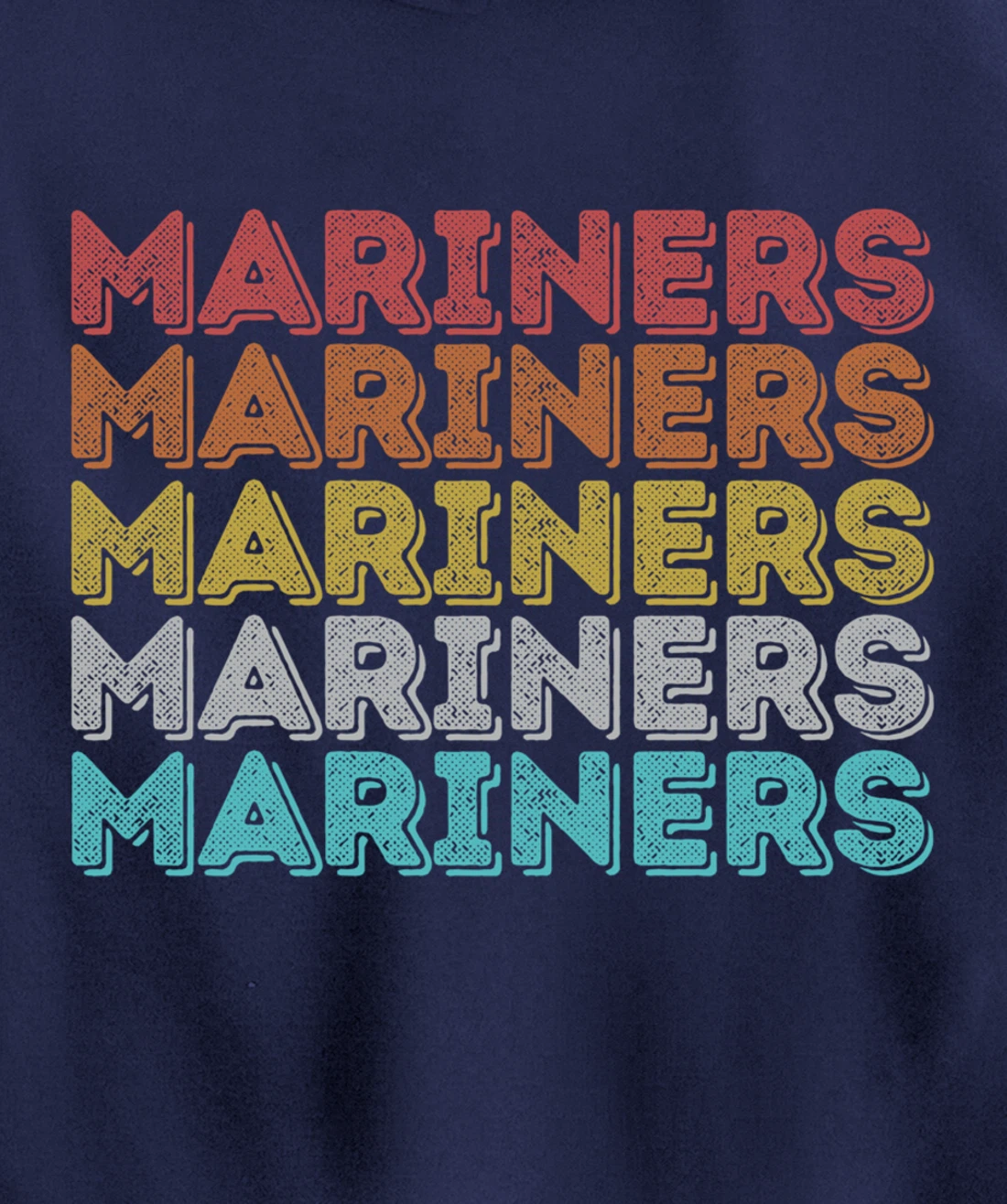 Vintage Retro Mariners Pullover Hoodie
