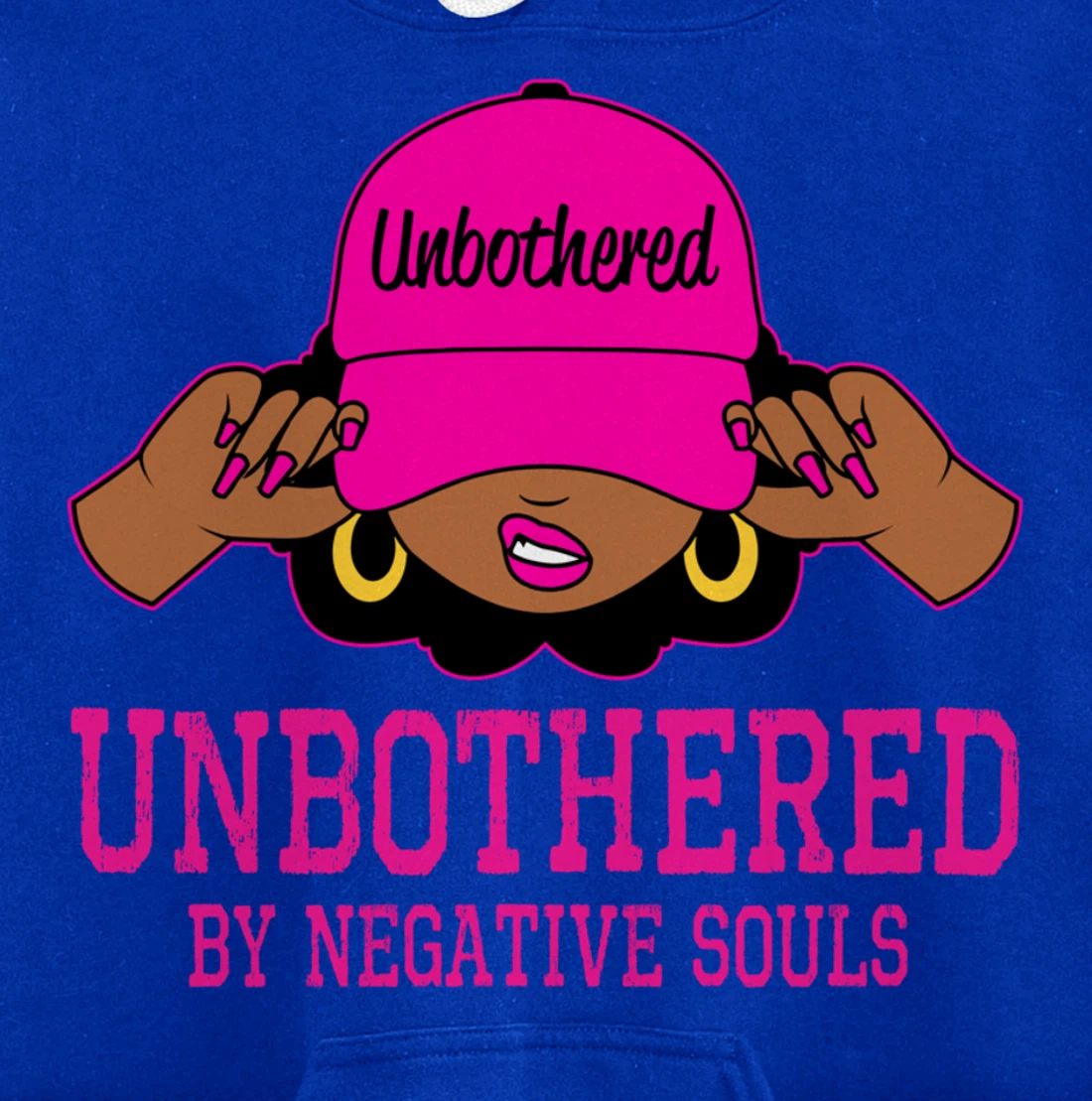 Unbothered Sassy Black Woman African American Afro Queen Pullover Hoodie