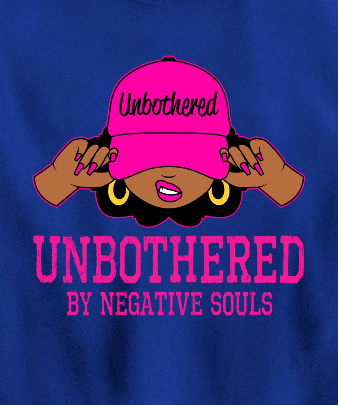 Unbothered Sassy Black Woman African American Afro Queen Pullover Hoodie