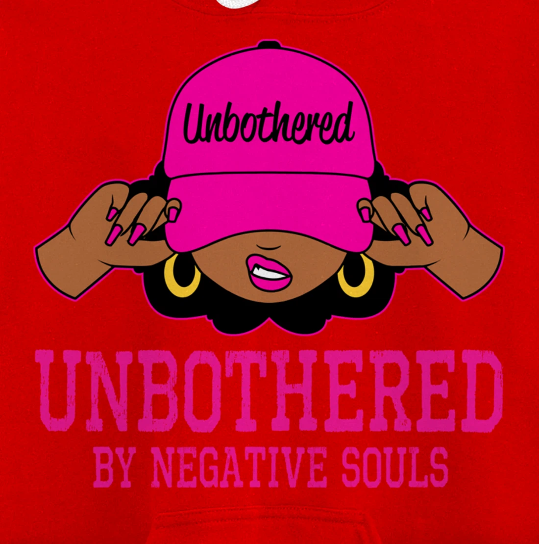 Unbothered Sassy Black Woman African American Afro Queen Pullover Hoodie