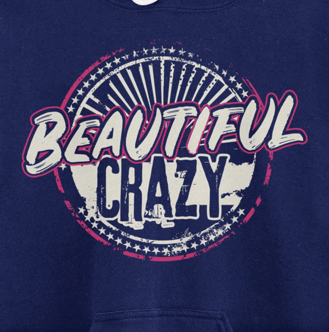 Crazy Women Beautiful Country Music Girl Design Idea Pullover Hoodie