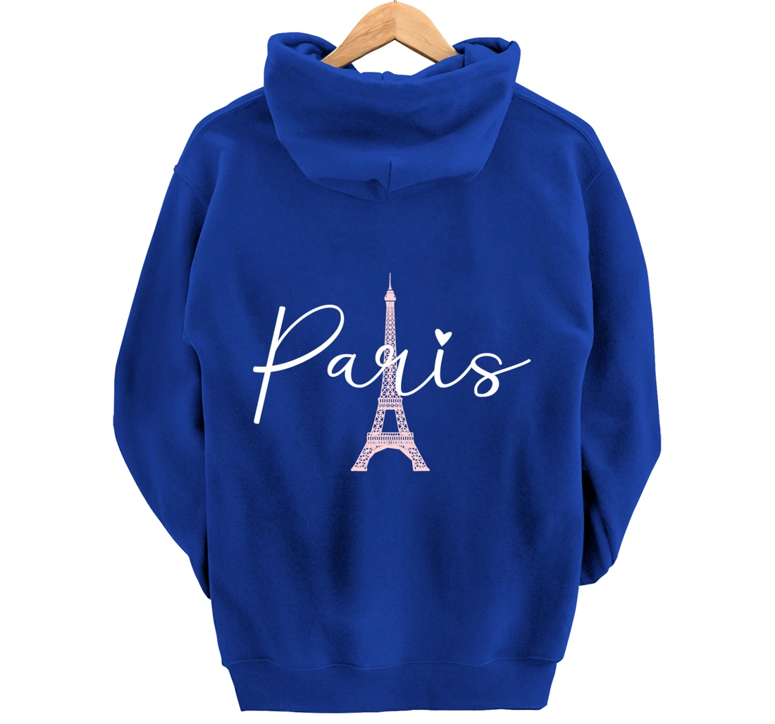 Paris Eiffel Tower Travel France European Paris Vacation Pullover Hoodie