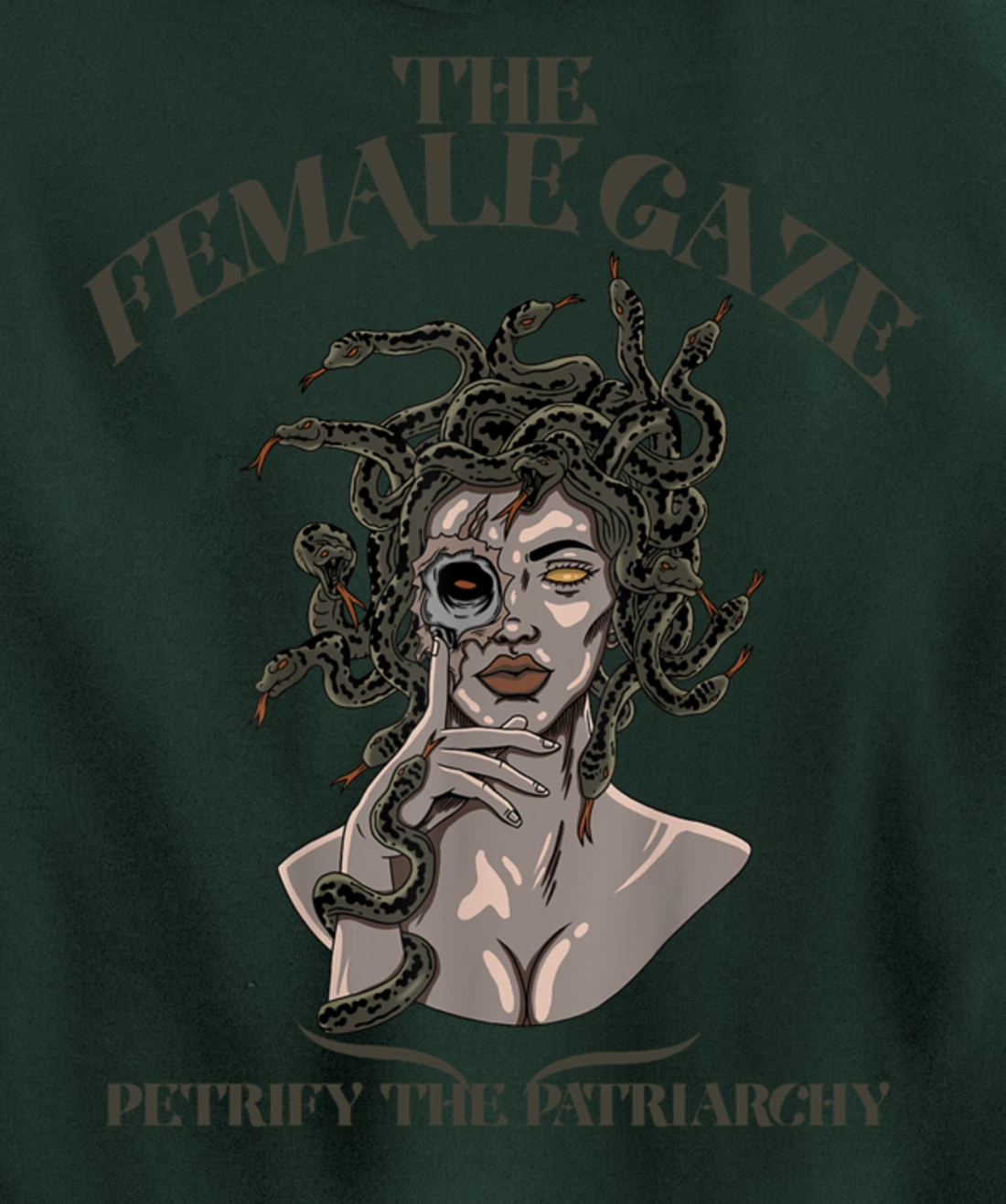 The Female Gaze Petrify The Patriarchy Medusa Pullover Hoodie