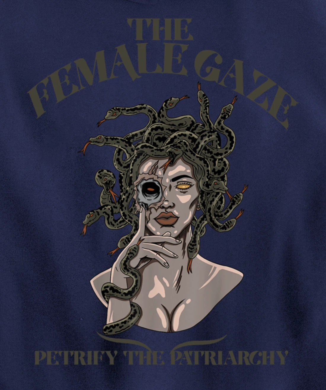 The Female Gaze Petrify The Patriarchy Medusa Pullover Hoodie