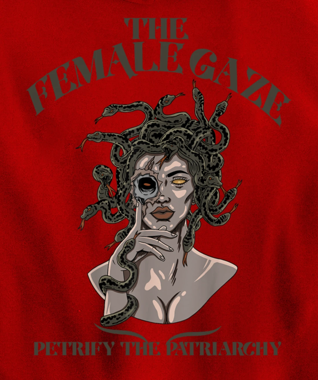The Female Gaze Petrify The Patriarchy Medusa Pullover Hoodie