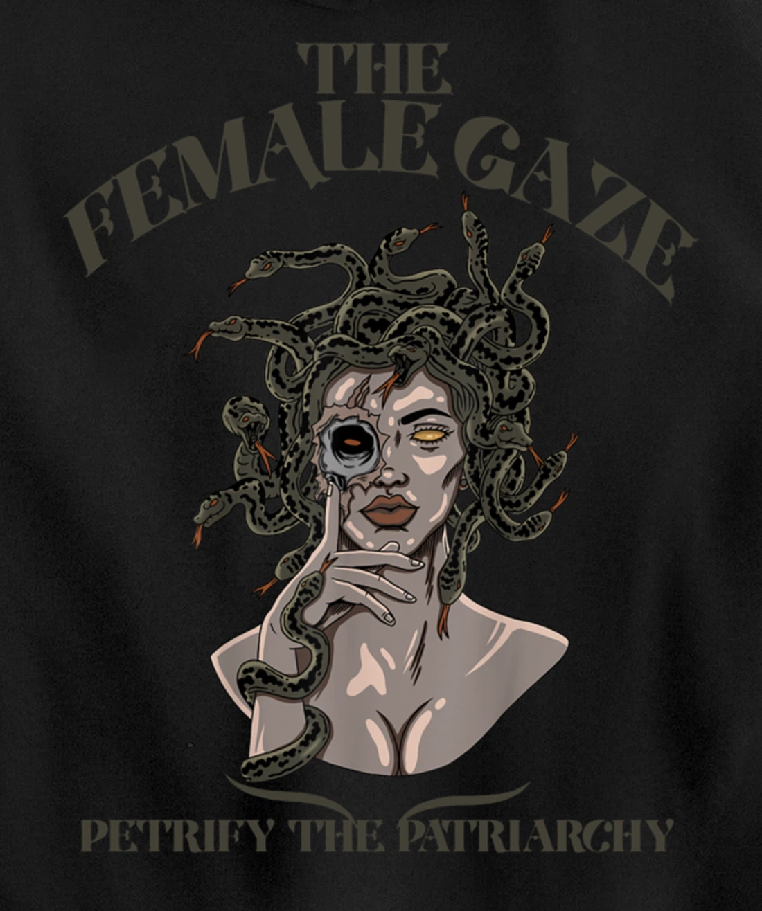 The Female Gaze Petrify The Patriarchy Medusa Pullover Hoodie