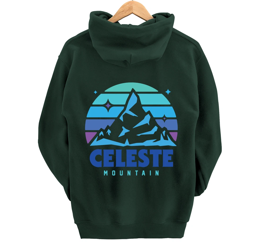 Retro Celeste Vintage Design Mountain Playing Videogames Pullover Hoodie