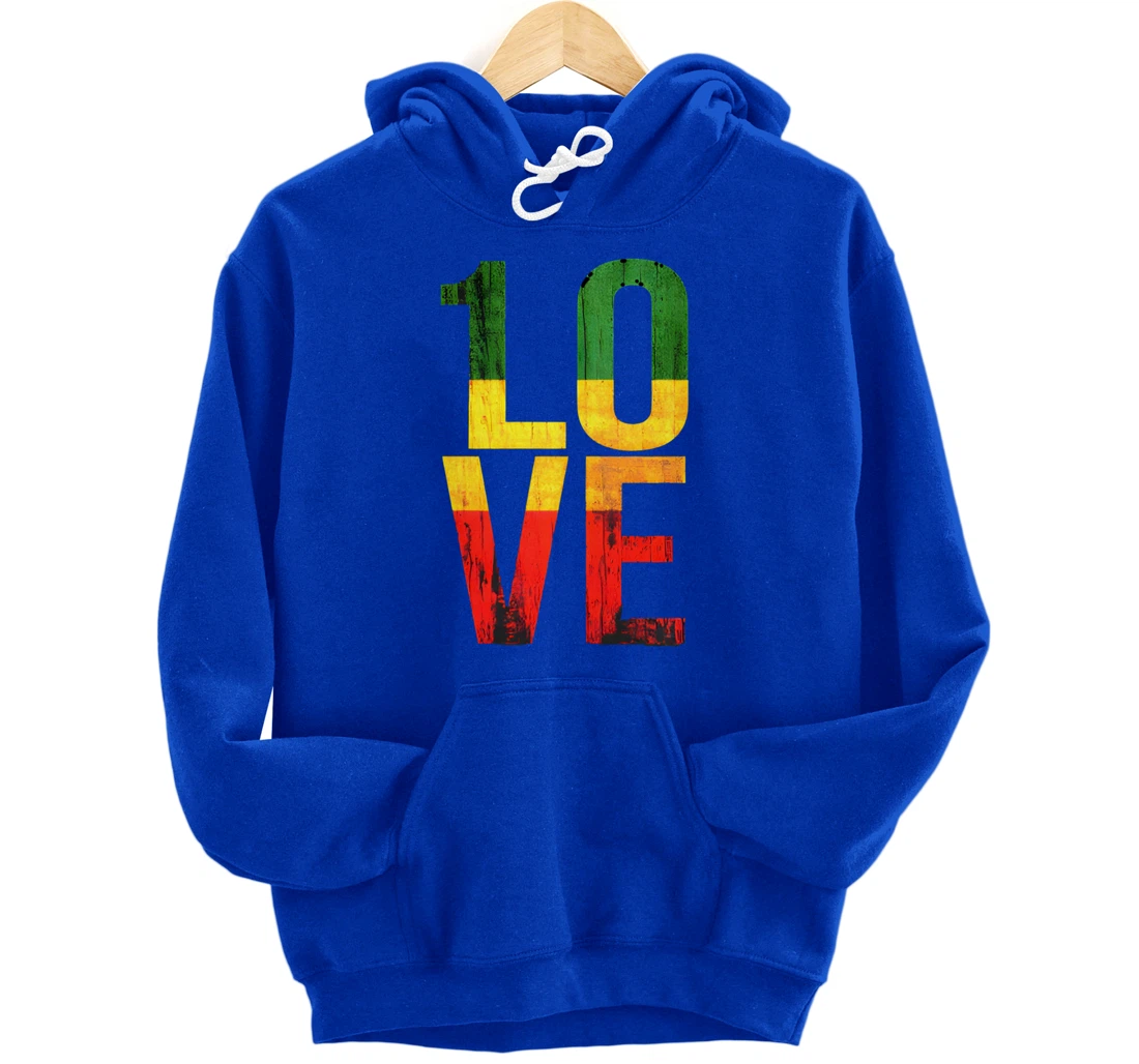 one love reggae love retro reggae casual Pullover Hoodie
