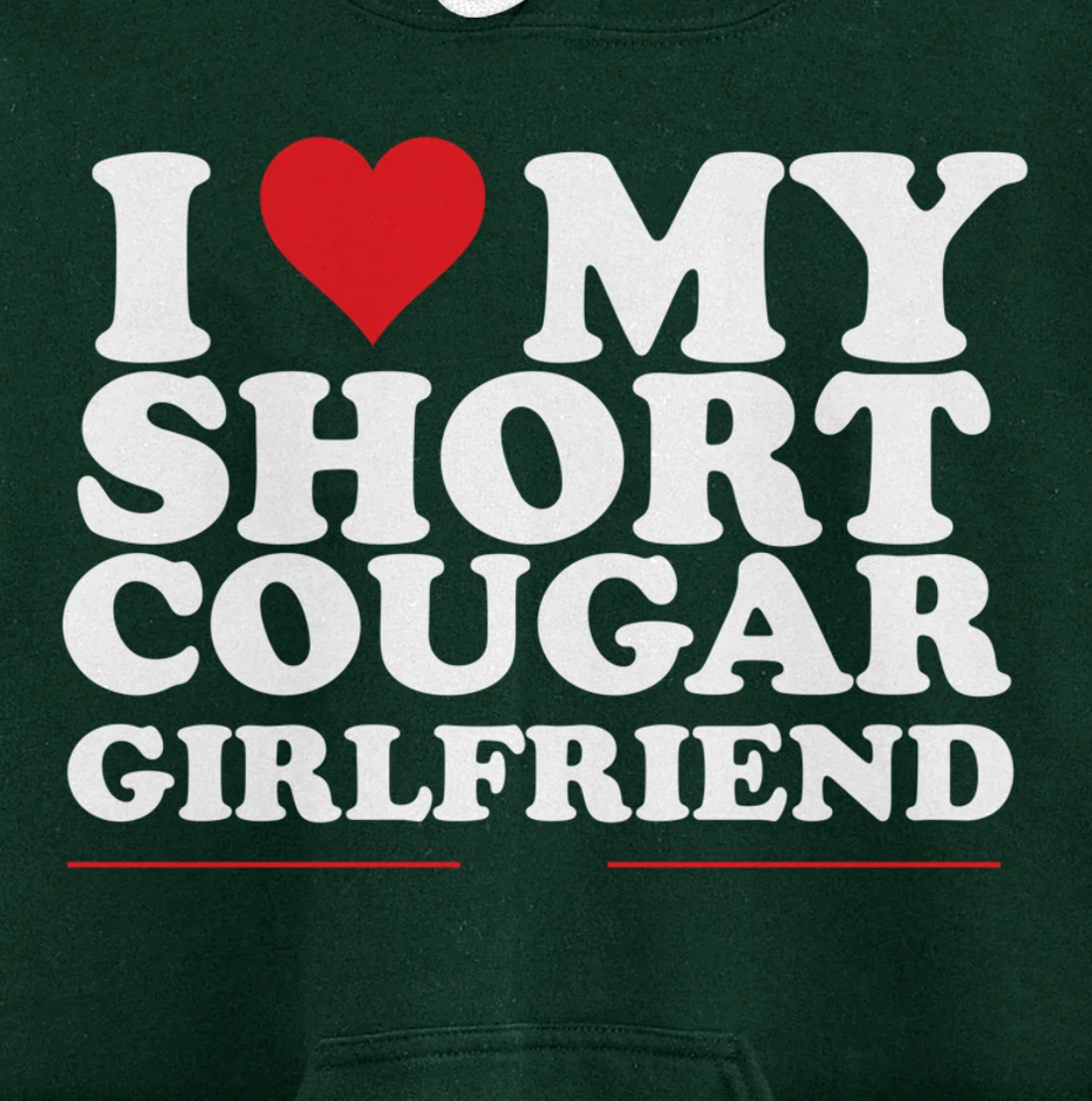 I Heart My Cougar GF Pullover Hoodie
