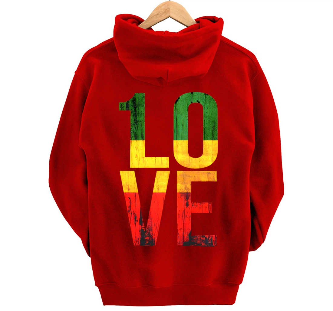 one love reggae love retro reggae casual Pullover Hoodie