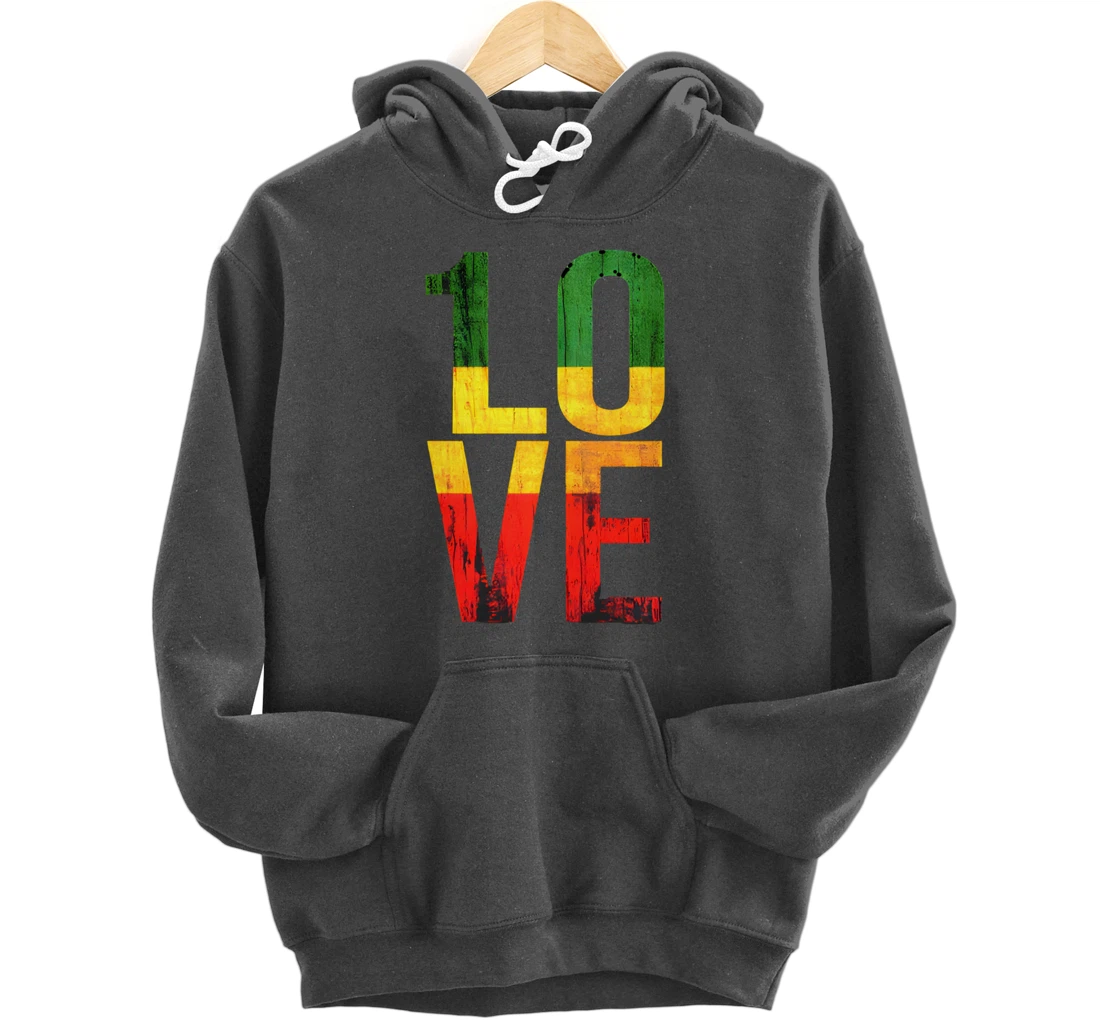 one love reggae love retro reggae casual Pullover Hoodie