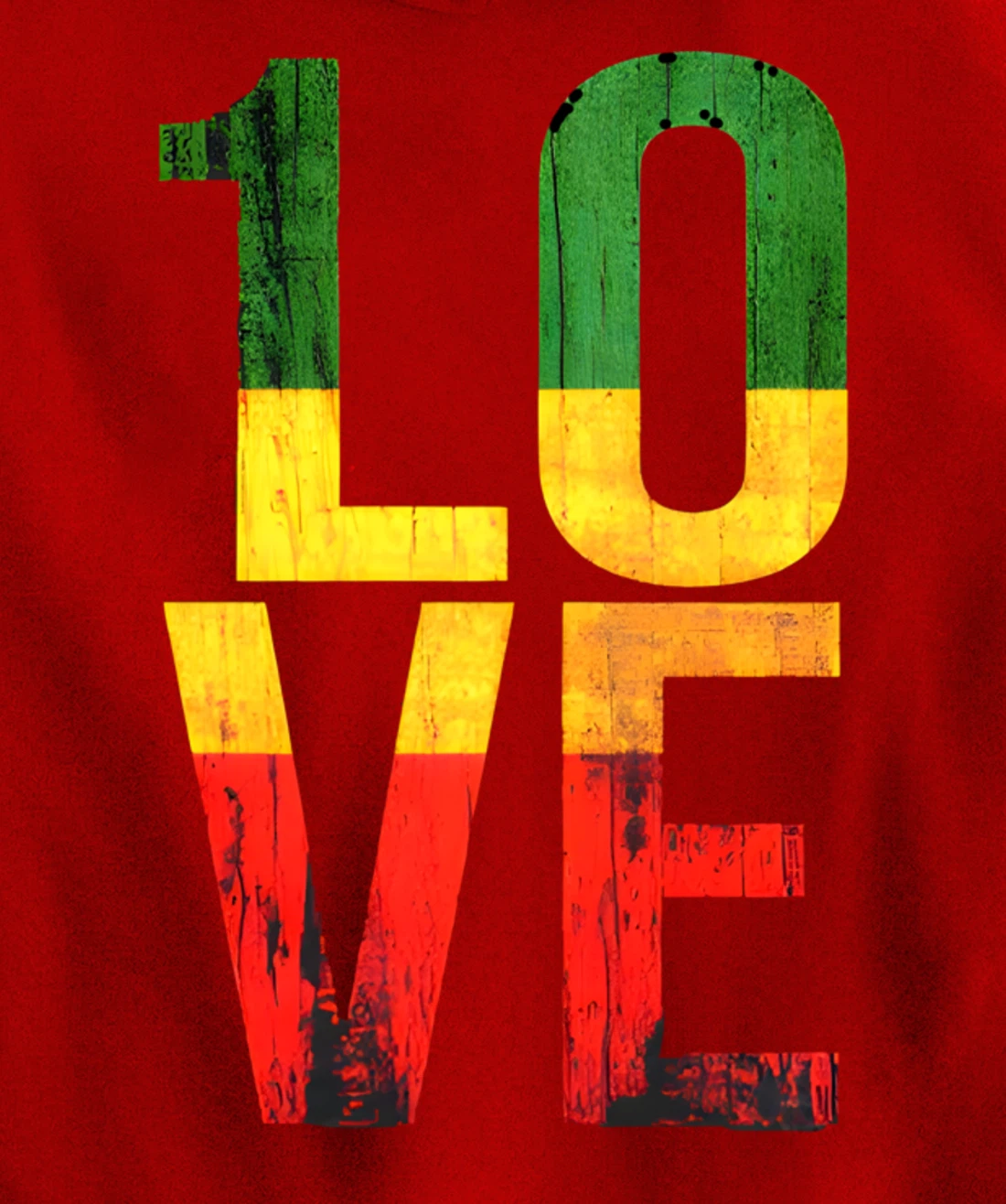 one love reggae love retro reggae casual Pullover Hoodie