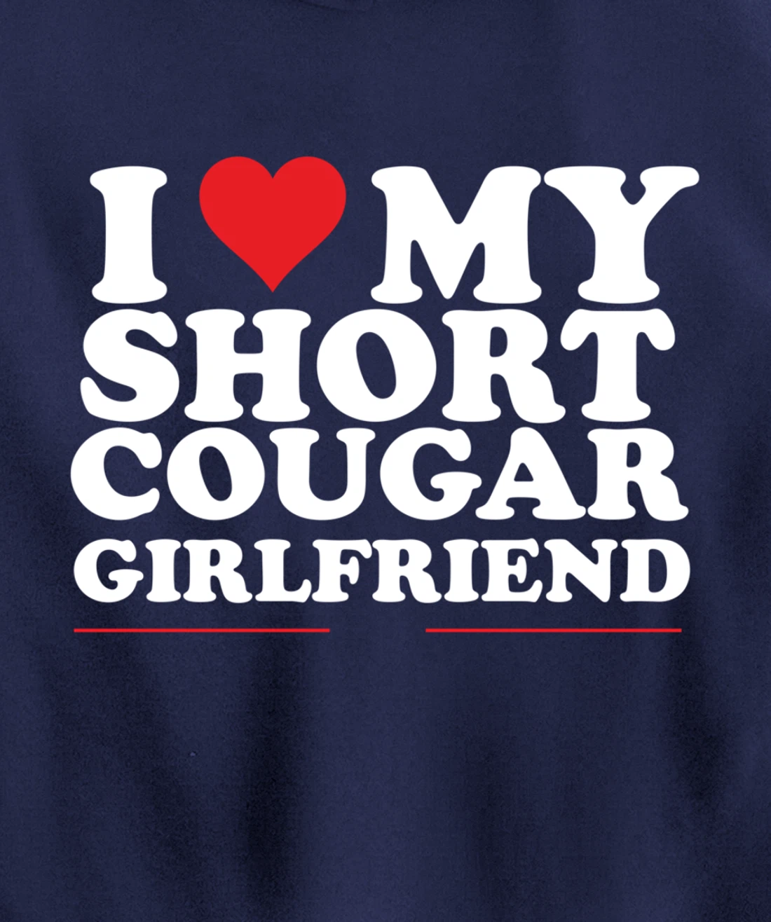 I Heart My Cougar GF Pullover Hoodie