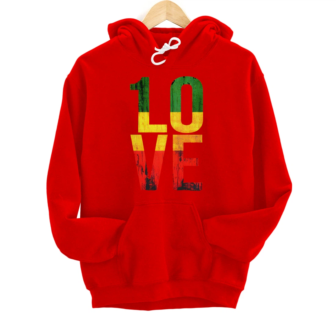 one love reggae love retro reggae casual Pullover Hoodie
