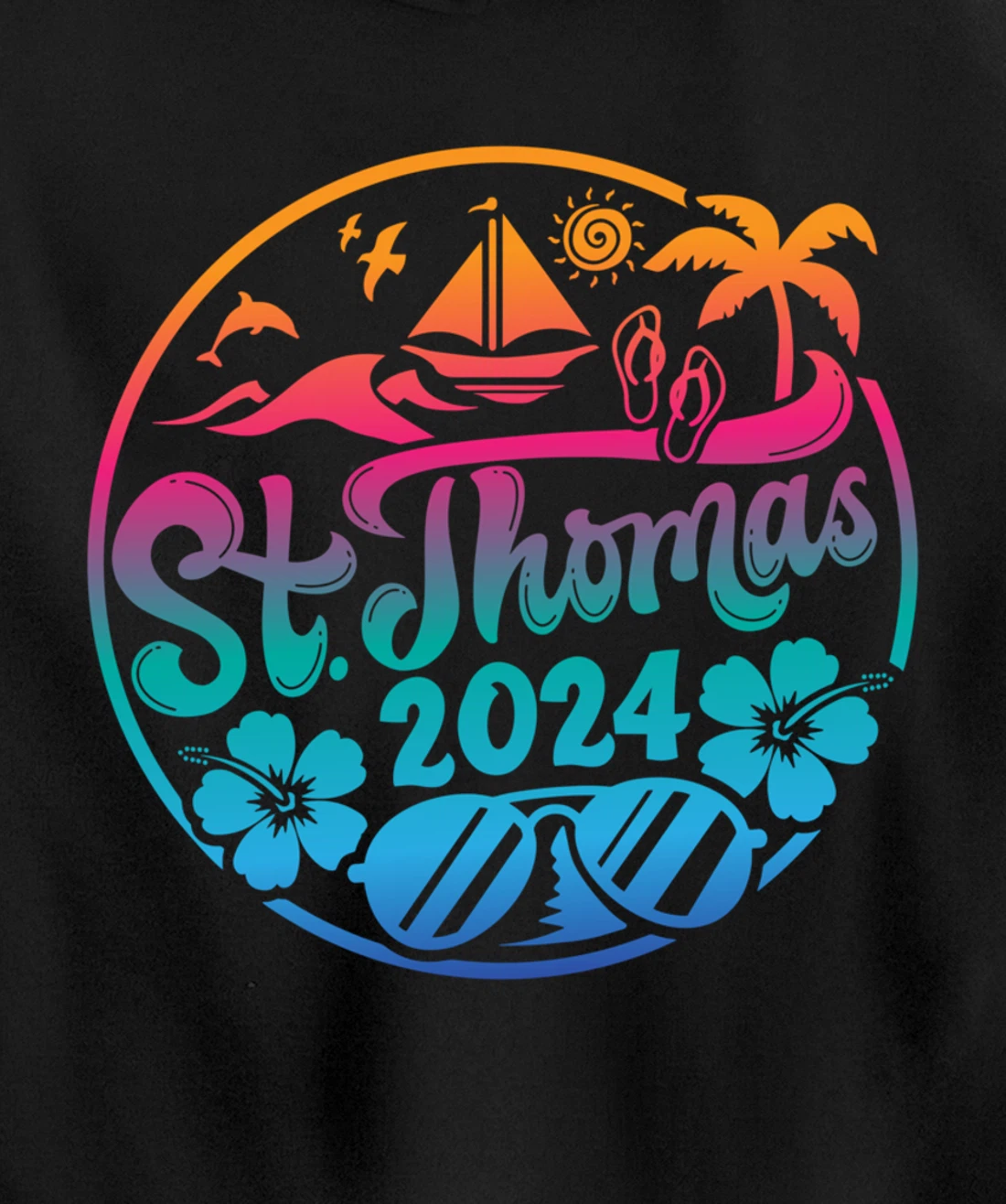 St Thomas Vacation 2024 Family Matching Group Pullover Hoodie
