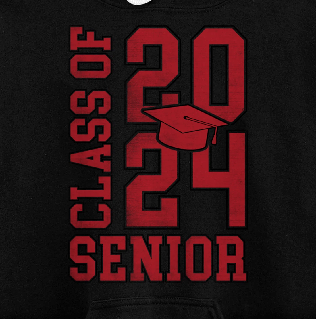 Class of 2024 Senior 24 Grad Graduation 2024 For Women Men Pullover Hoodie