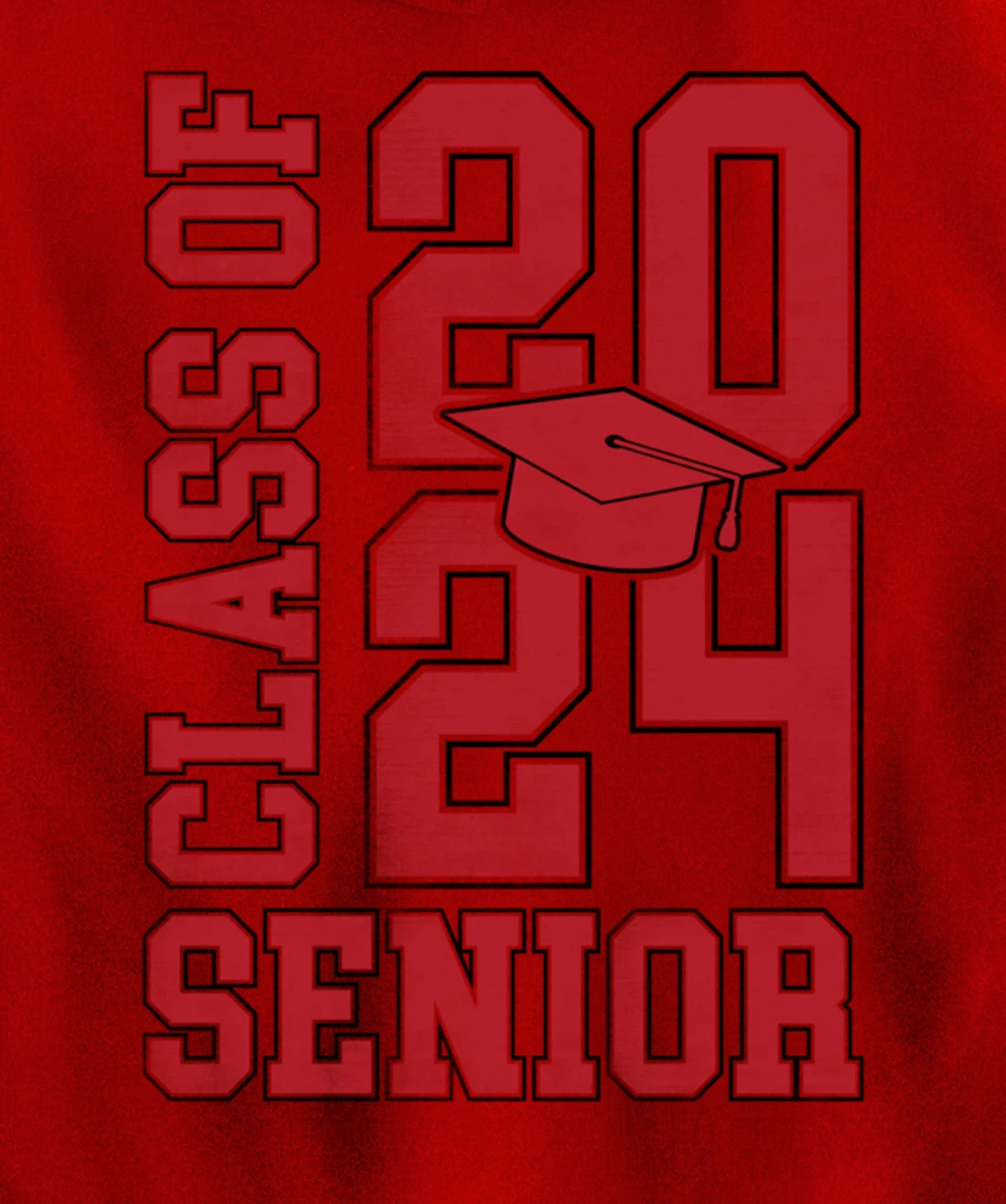 Class of 2024 Senior 24 Grad Graduation 2024 For Women Men Pullover Hoodie