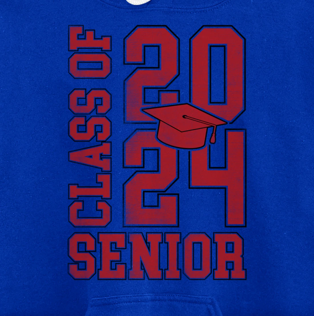 Class of 2024 Senior 24 Grad Graduation 2024 For Women Men Pullover Hoodie
