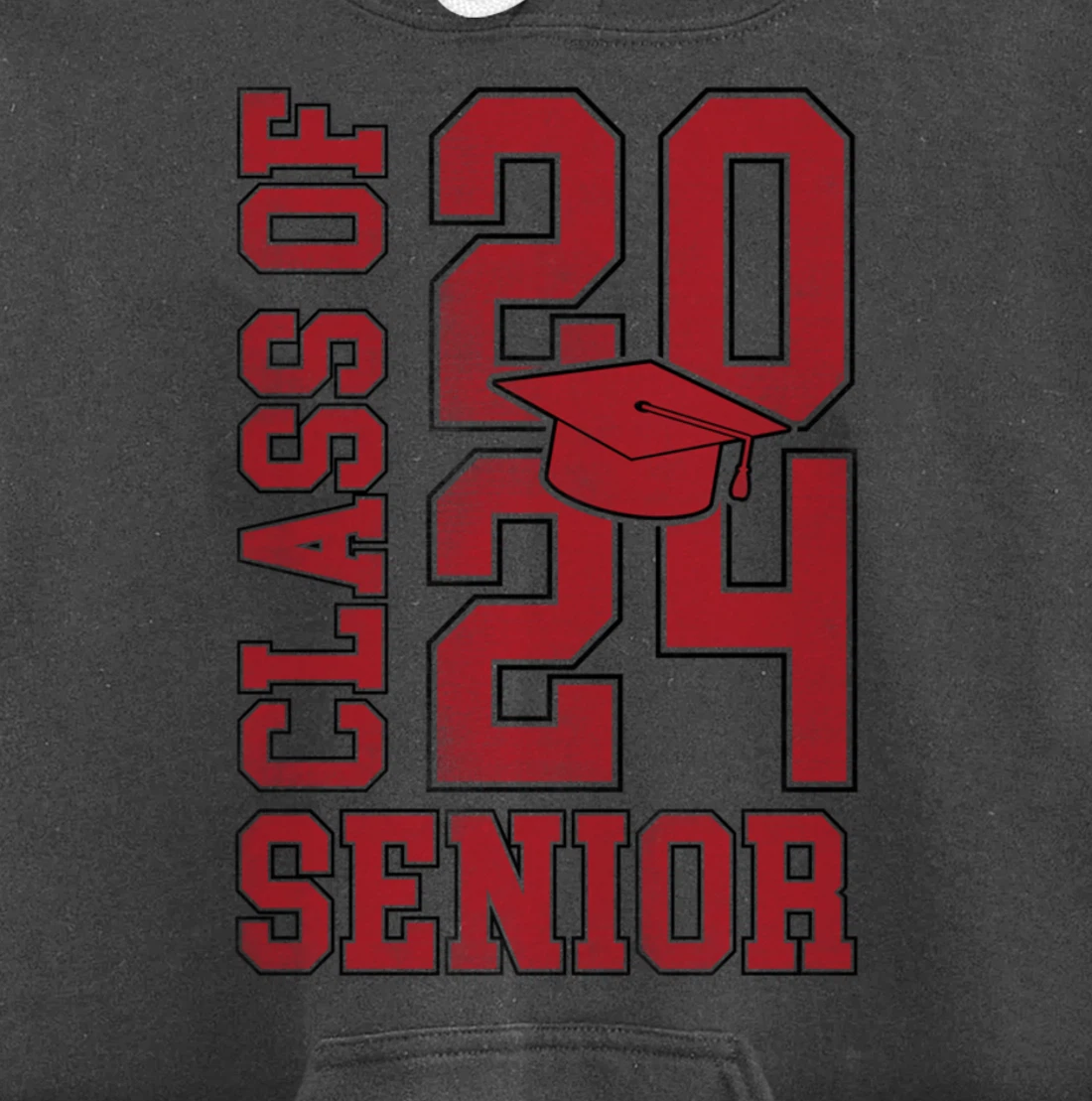 Class of 2024 Senior 24 Grad Graduation 2024 For Women Men Pullover Hoodie