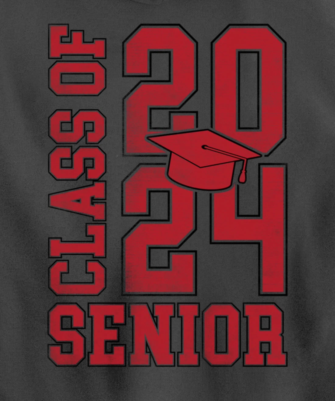 Class of 2024 Senior 24 Grad Graduation 2024 For Women Men Pullover Hoodie
