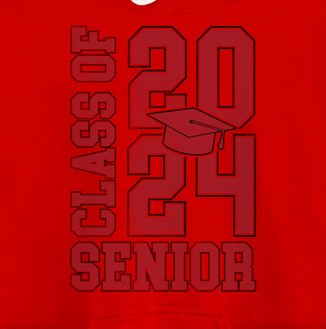 Class of 2024 Senior 24 Grad Graduation 2024 For Women Men Pullover Hoodie