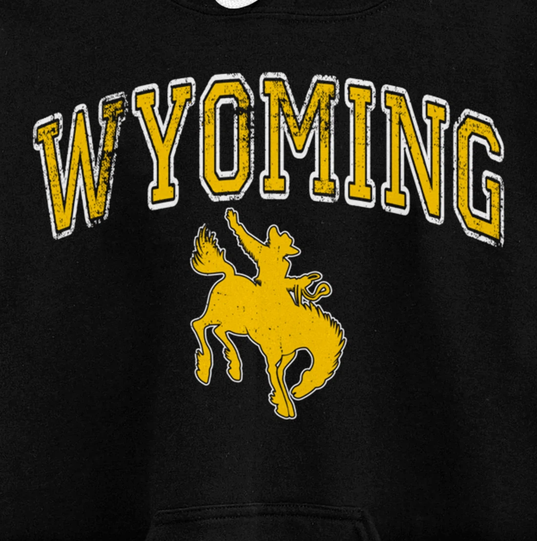 Wyoming Retro Roping Cowboy Vintage Retro Cowboy Men Pullover Hoodie