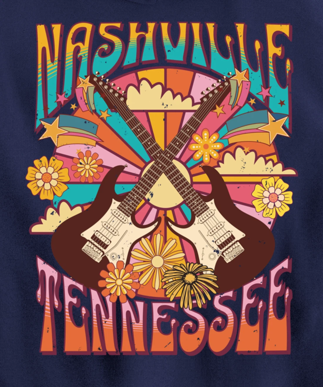 Nashville Country Music City Girls Trip Retro Nash Bash Bach Pullover Hoodie