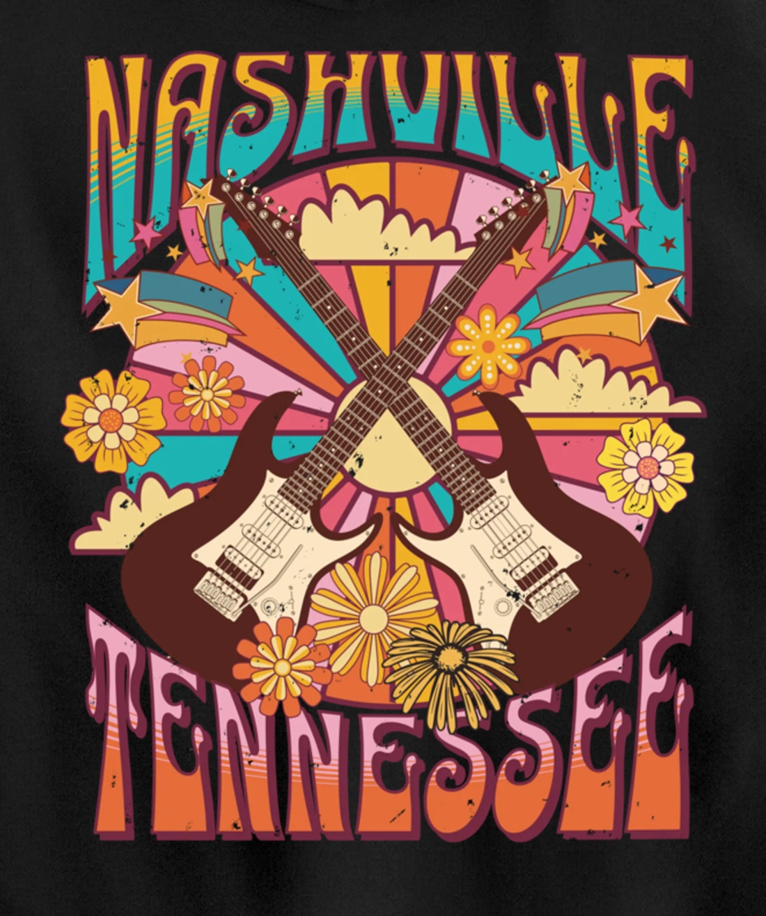 Nashville Country Music City Girls Trip Retro Nash Bash Bach Pullover Hoodie