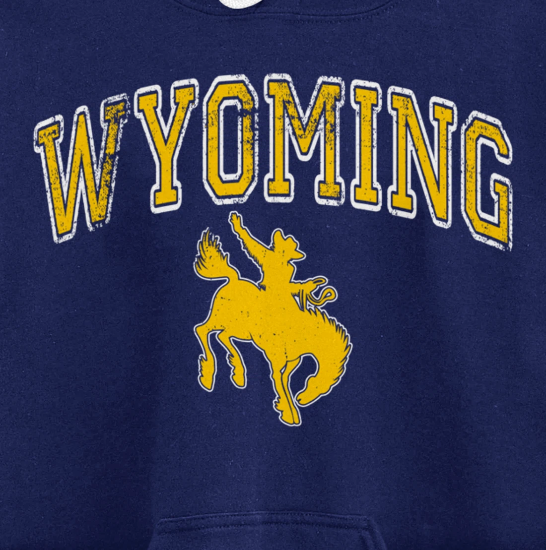 Wyoming Retro Roping Cowboy Vintage Retro Cowboy Men Pullover Hoodie