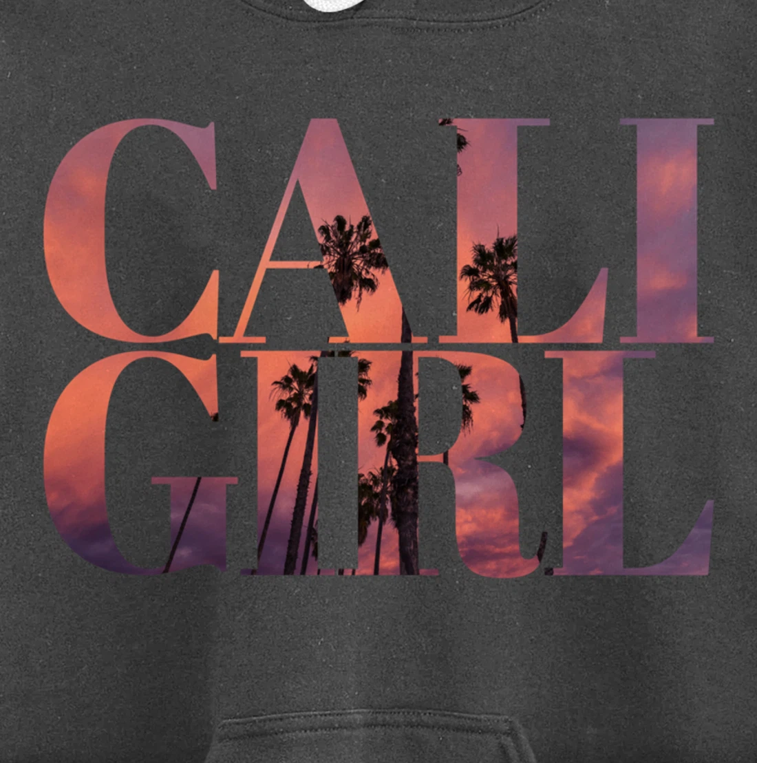 Cali Girl I Love California Palm Tree Sunset Summer Beach Pullover Hoodie