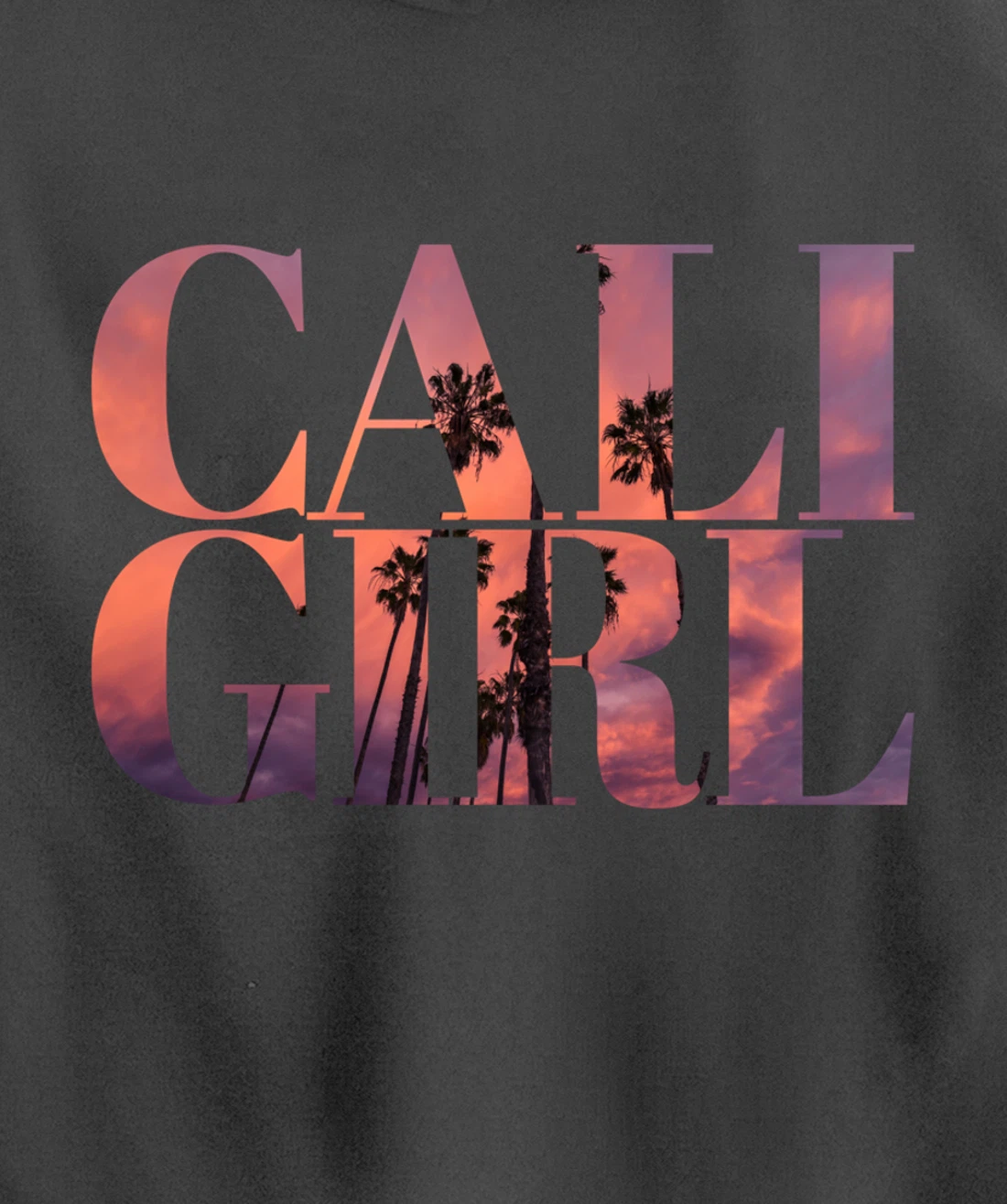 Cali Girl I Love California Palm Tree Sunset Summer Beach Pullover Hoodie