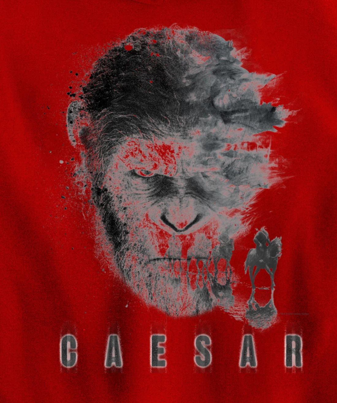 War for the Planet of the Apes Monochrome Caesar & Riders Pullover Hoodie