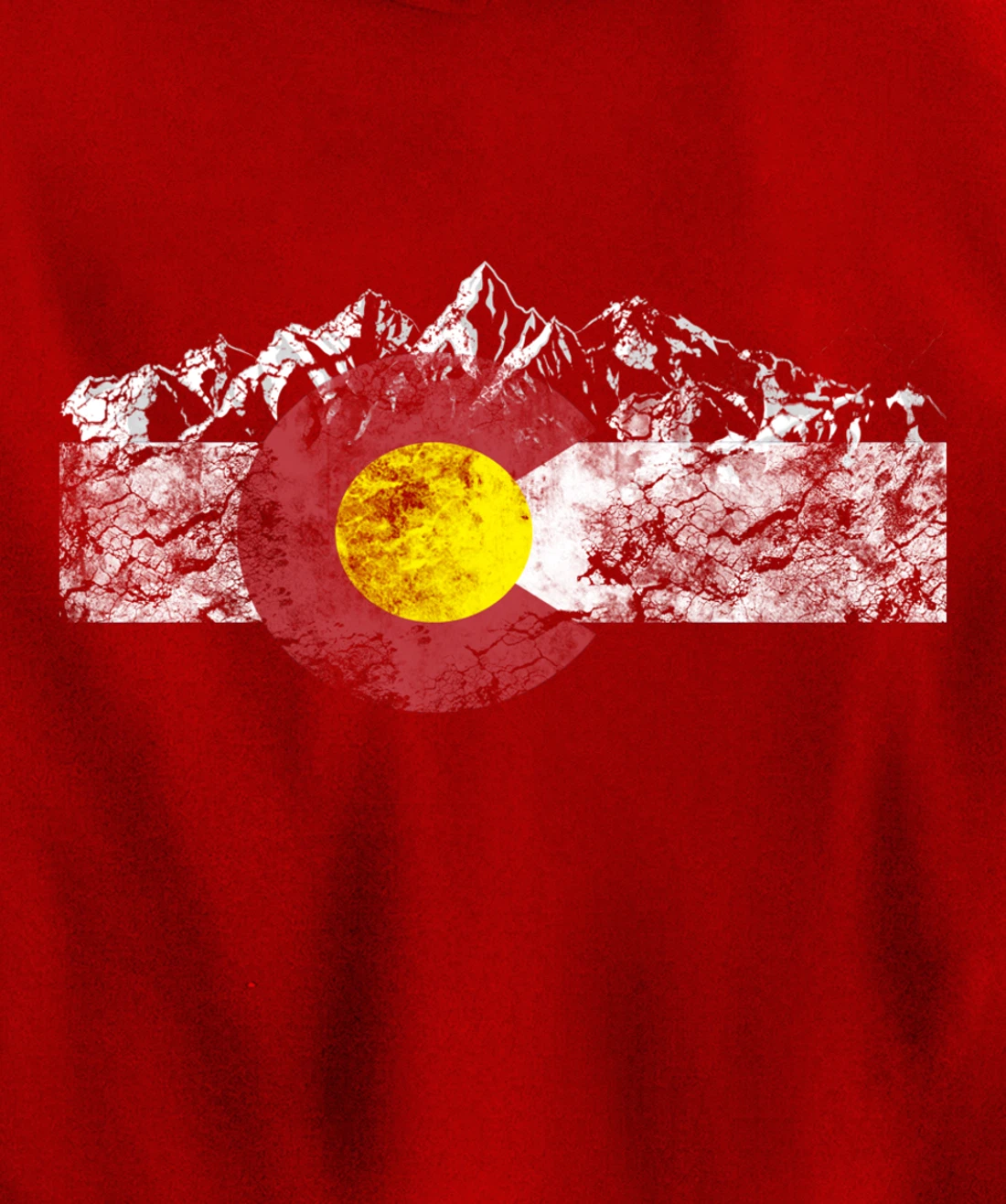 Colorado Flag and Mountains - Rocky Mountains Pullover Hoodie
