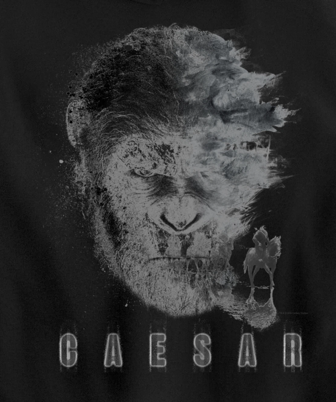 War for the Planet of the Apes Monochrome Caesar & Riders Pullover Hoodie