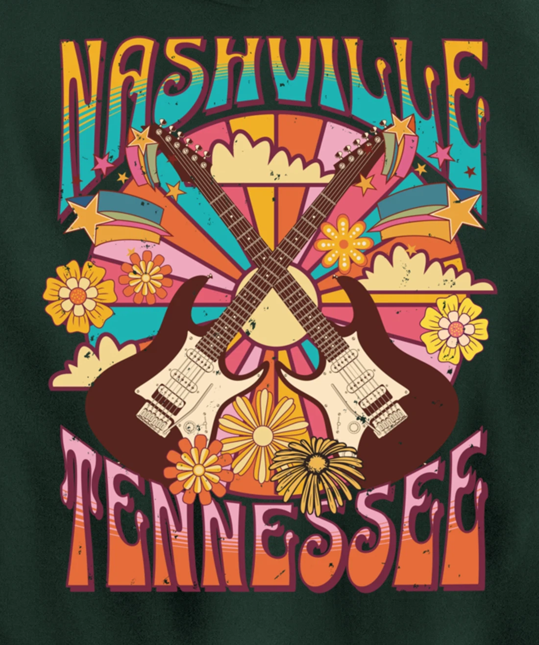 Nashville Country Music City Girls Trip Retro Nash Bash Bach Pullover Hoodie