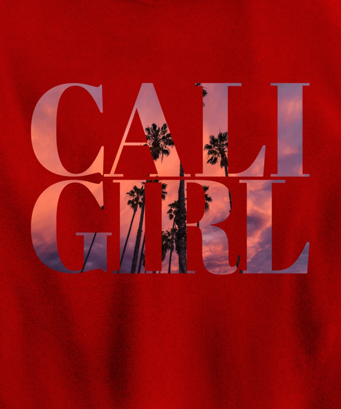 Cali Girl I Love California Palm Tree Sunset Summer Beach Pullover Hoodie
