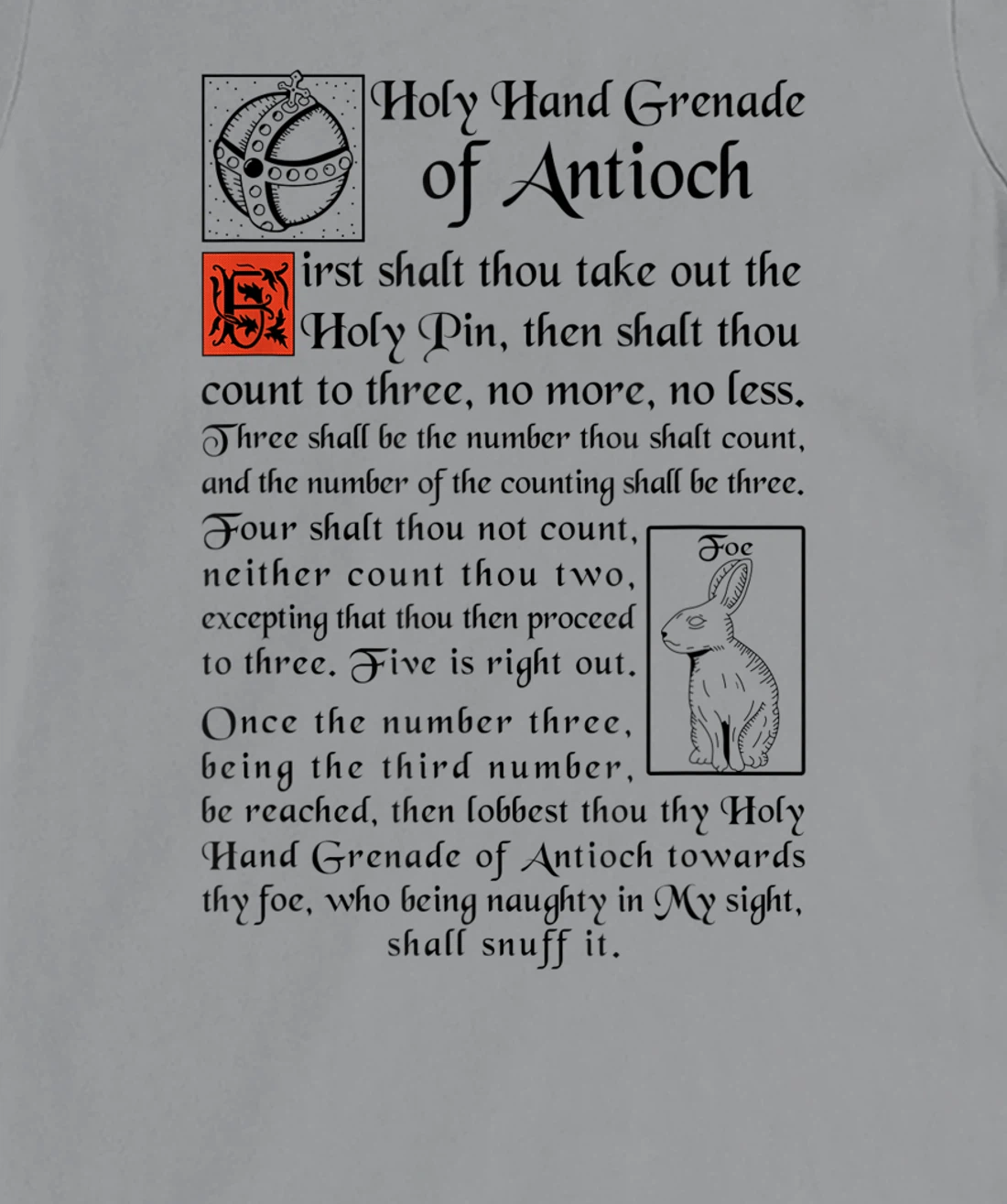 Womens Holy Hand Grenade Of Antioch T-Shirt, Women T-Shirt