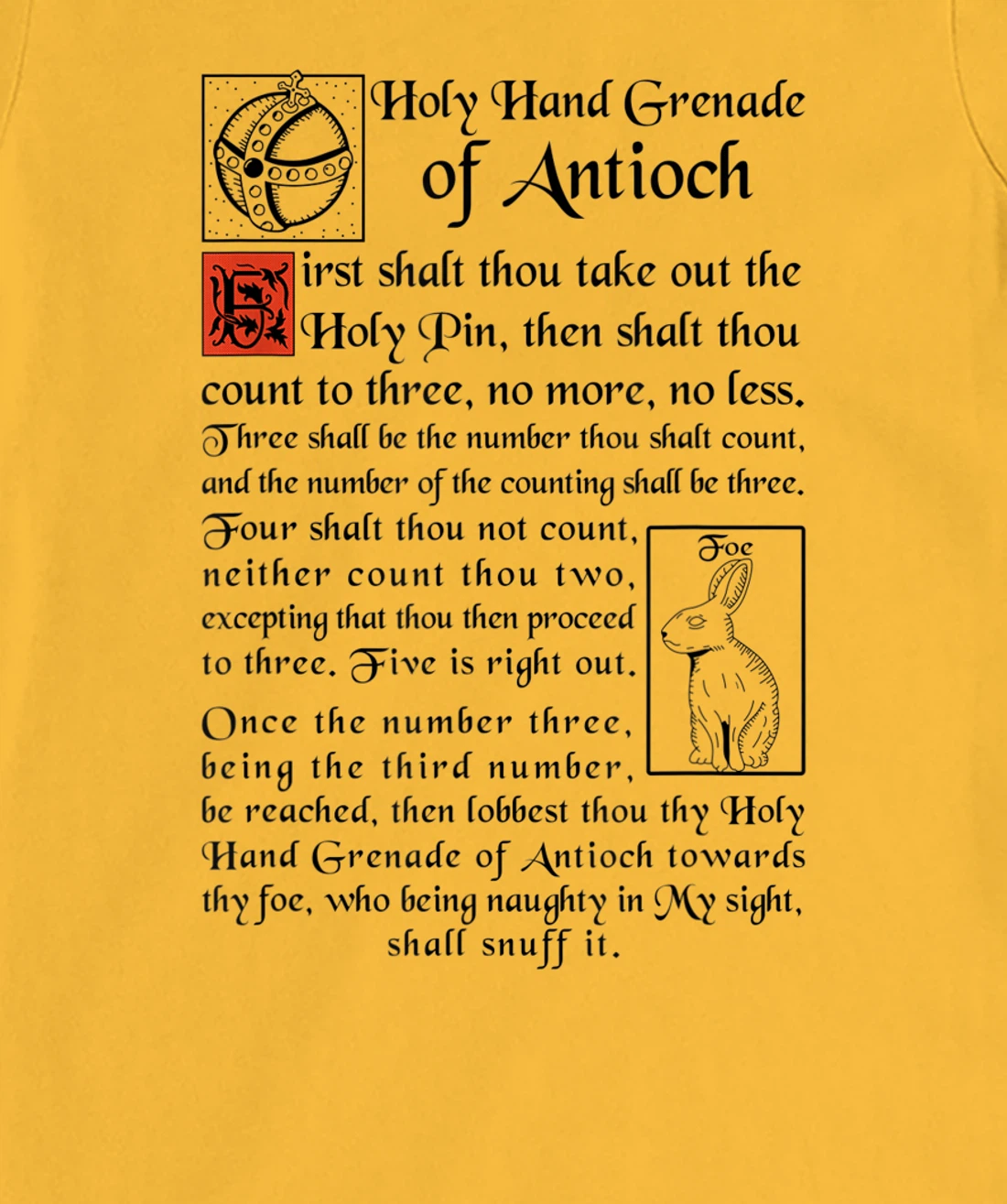 Womens Holy Hand Grenade Of Antioch T-Shirt, Women T-Shirt