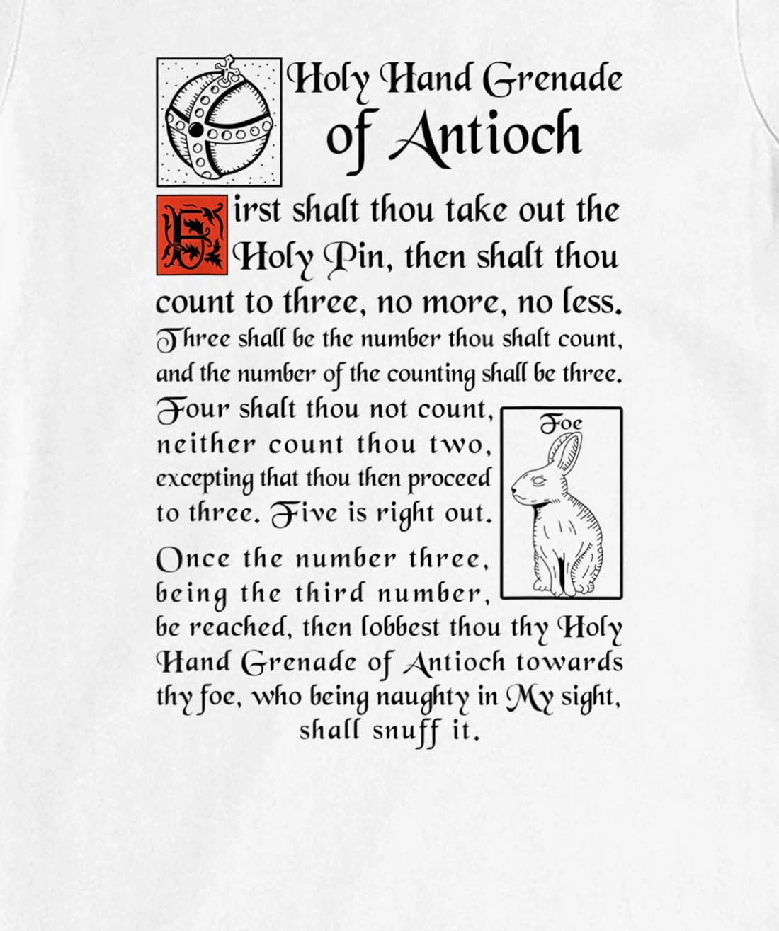 Womens Holy Hand Grenade Of Antioch T-Shirt, Women T-Shirt
