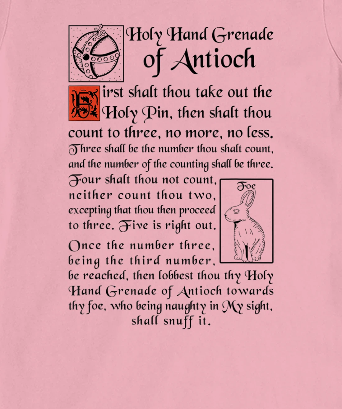 Womens Holy Hand Grenade Of Antioch T-Shirt, Women T-Shirt