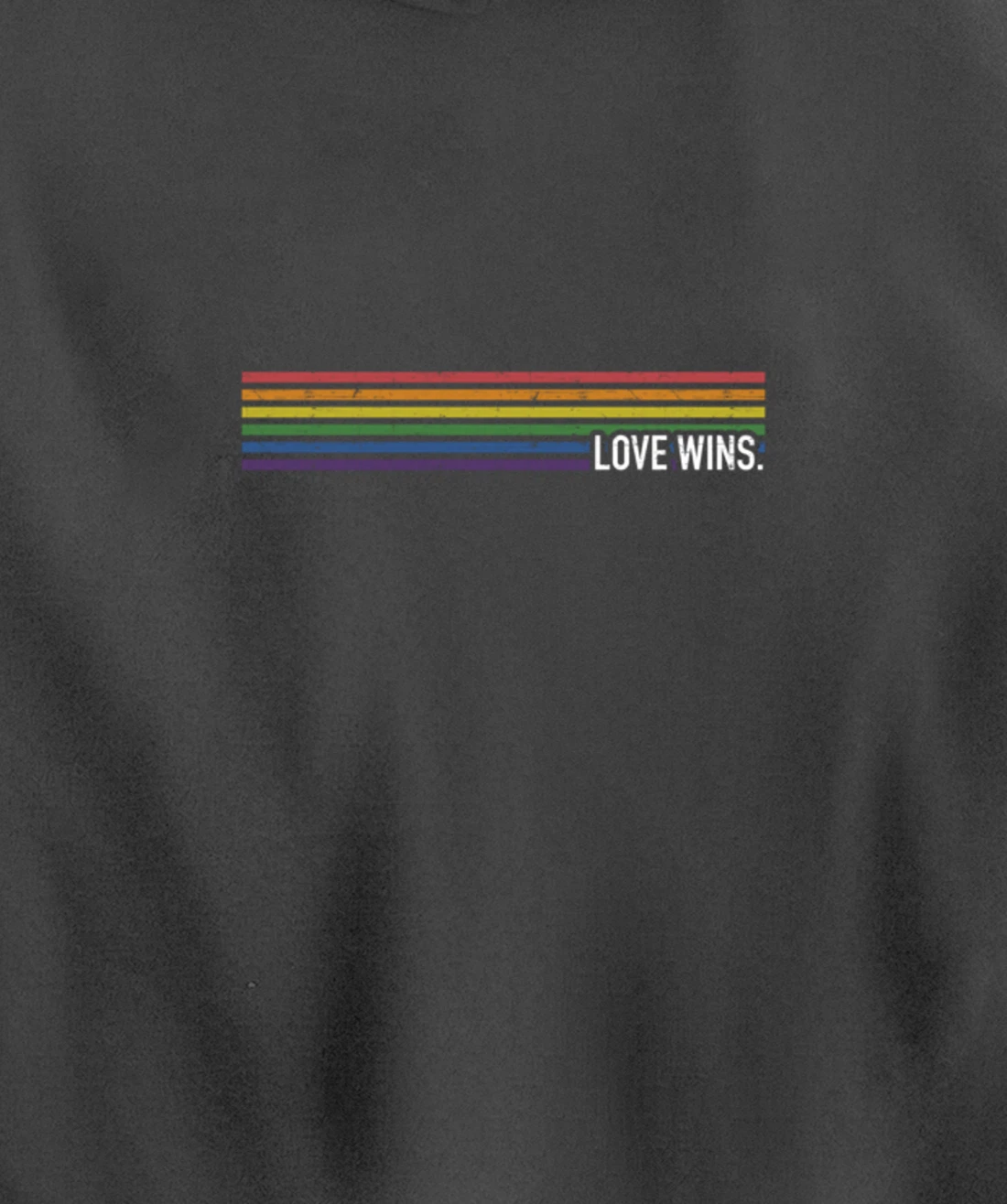 Love with rainbow flag wins for gay and lesbian support Pullover Hoodie