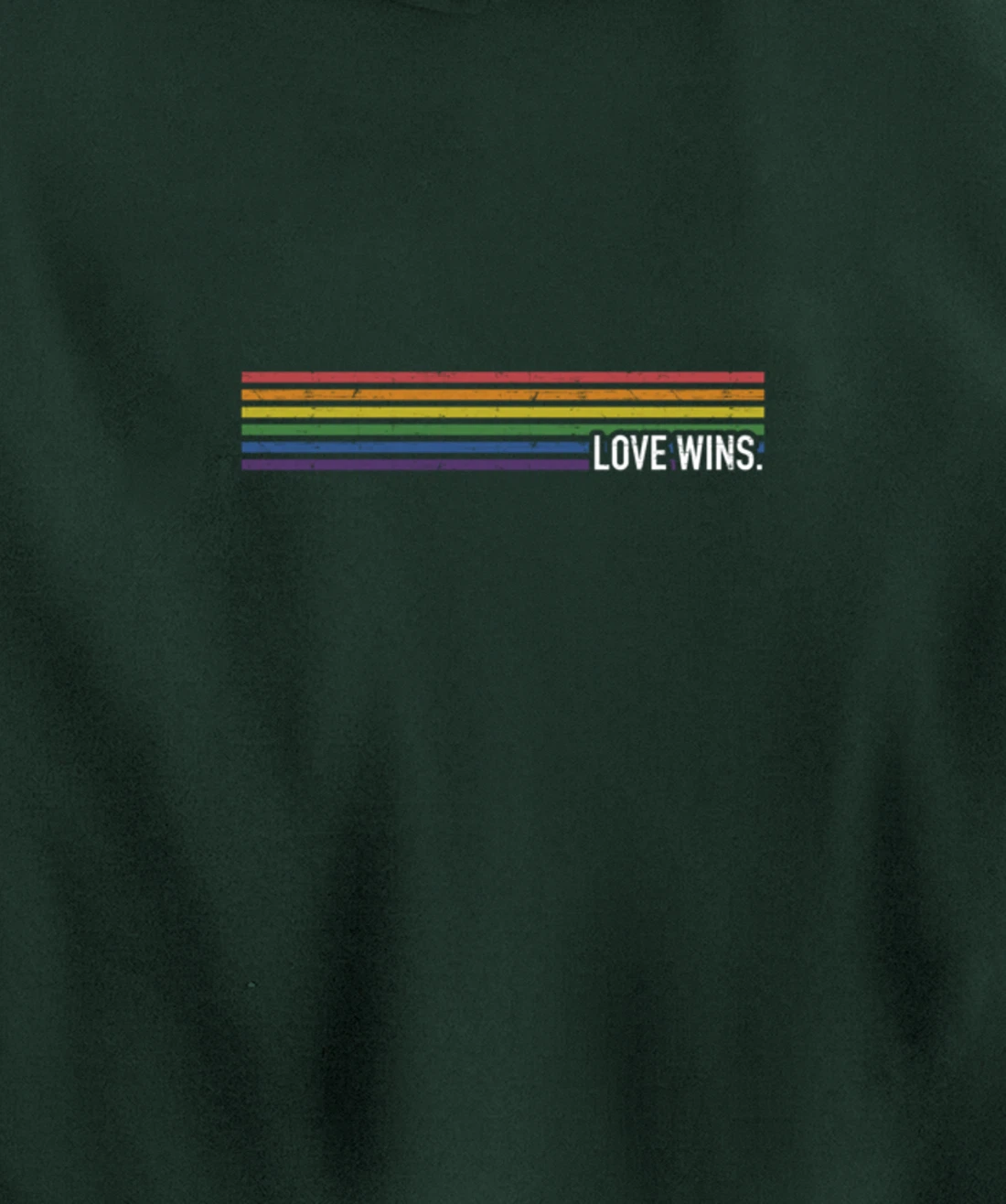 Love with rainbow flag wins for gay and lesbian support Pullover Hoodie