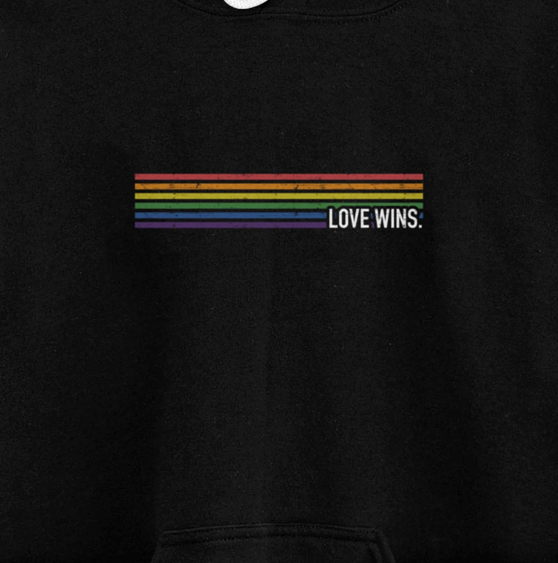 Love with rainbow flag wins for gay and lesbian support Pullover Hoodie
