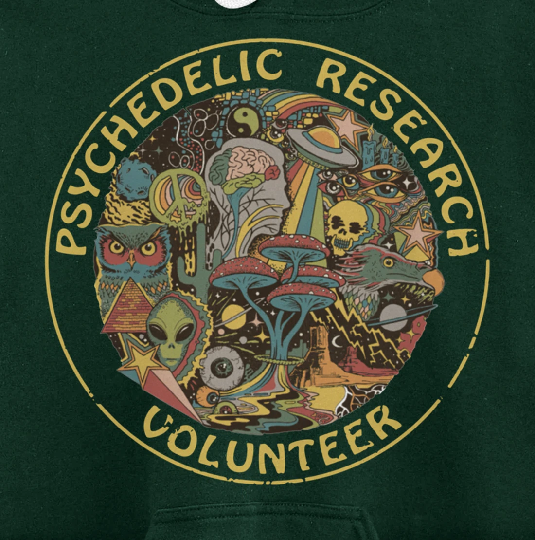 Psychedelic Mushroom | Psychedelic Research Volunteer Pullover Hoodie