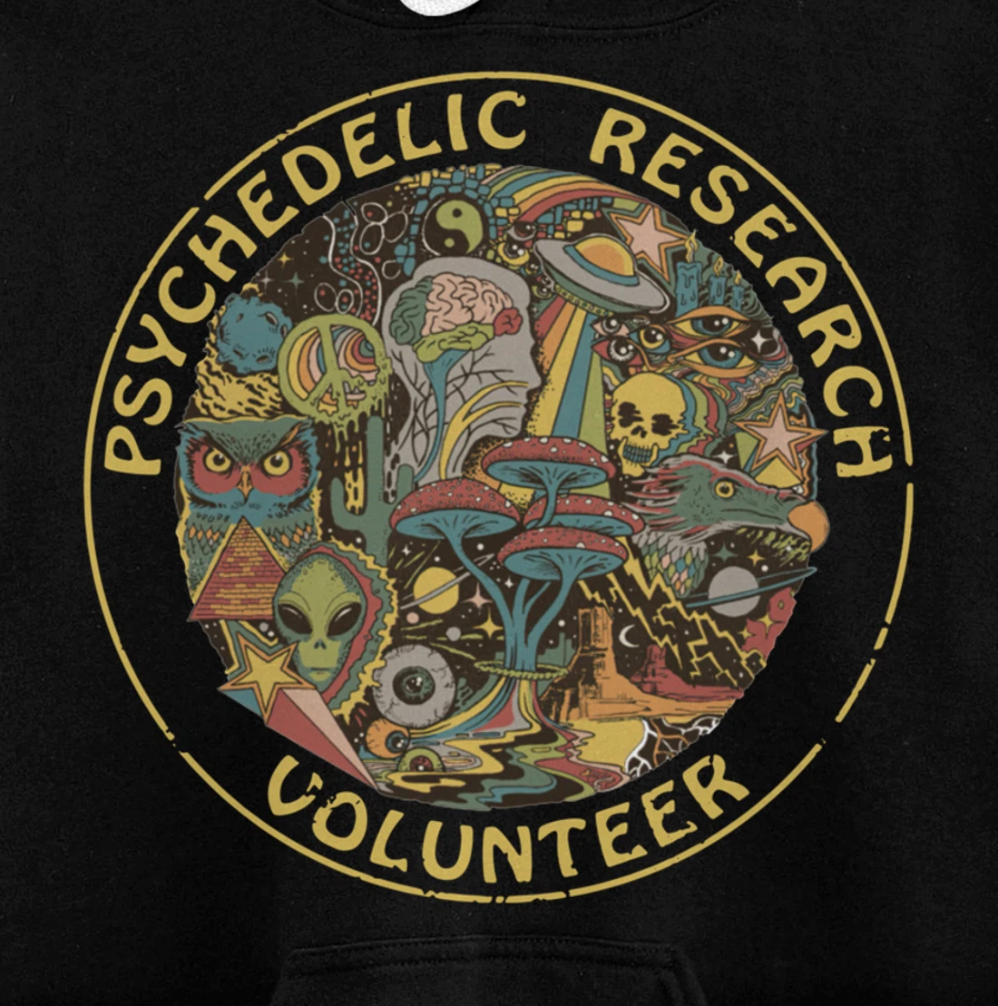Psychedelic Mushroom | Psychedelic Research Volunteer Pullover Hoodie