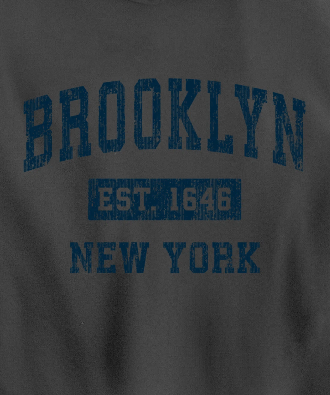 Brooklyn New York NY Vintage Sports Design Navy Print Pullover Hoodie