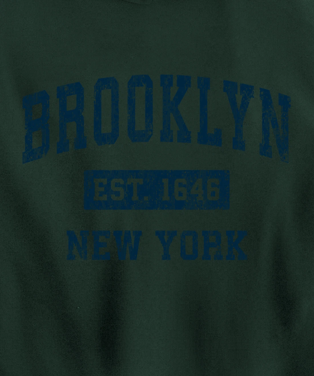 Brooklyn New York NY Vintage Sports Design Navy Print Pullover Hoodie