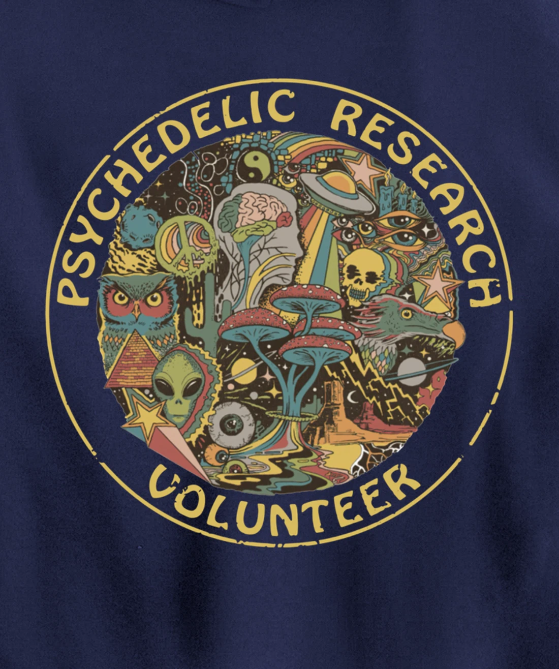 Psychedelic Mushroom | Psychedelic Research Volunteer Pullover Hoodie