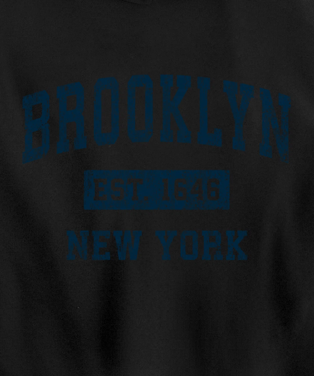 Brooklyn New York NY Vintage Sports Design Navy Print Pullover Hoodie