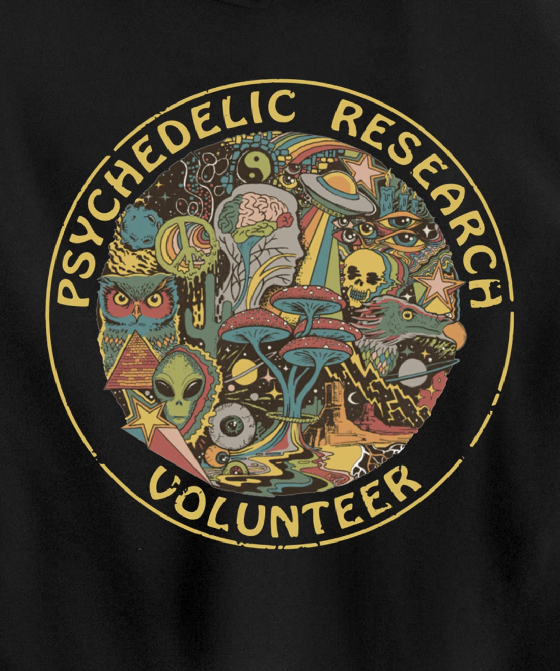 Psychedelic Mushroom | Psychedelic Research Volunteer Pullover Hoodie